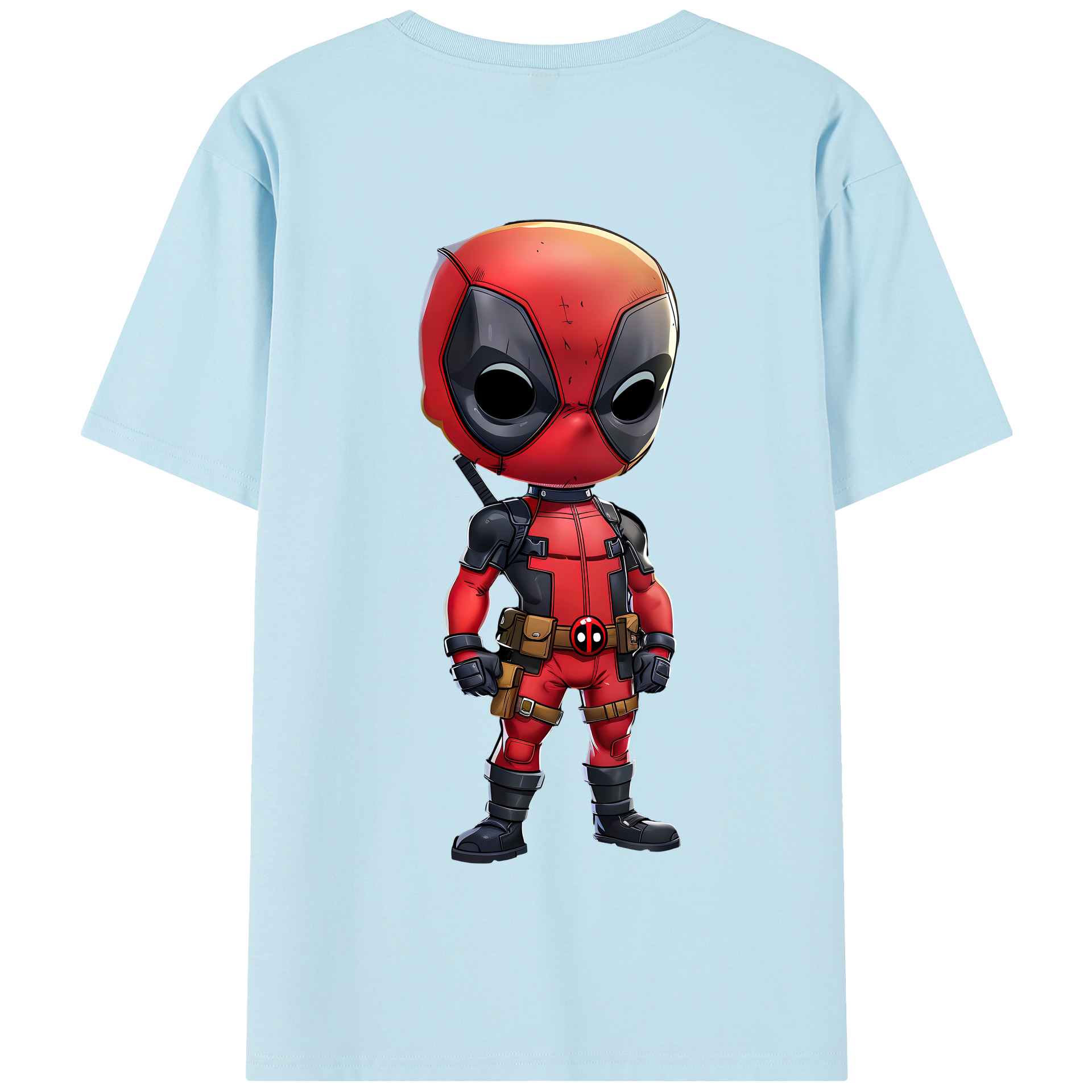 （画像用） Deadpool デッドプール 綿100％半袖Tシャツ（背面プリント）